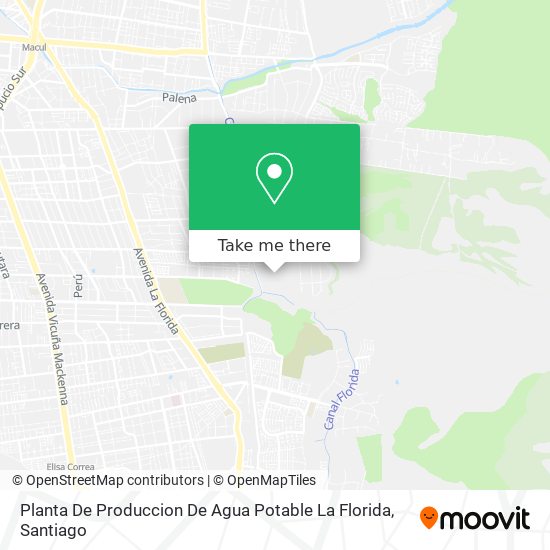 Mapa de Planta De Produccion De Agua Potable La Florida