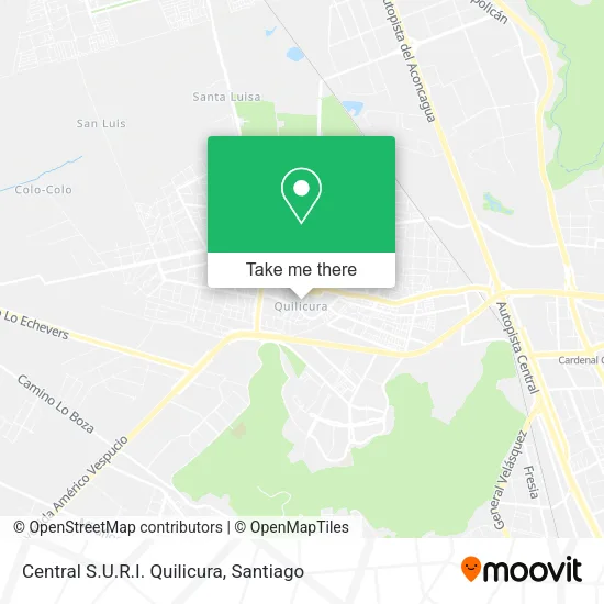Mapa de Central S.U.R.I. Quilicura