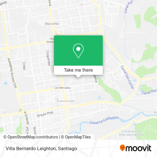 Villa Bernardo Leighton map