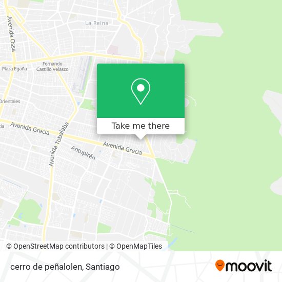 Mapa de cerro de  peñalolen
