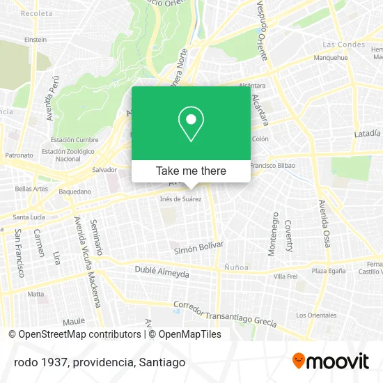 Mapa de rodo 1937, providencia