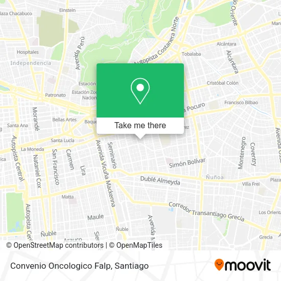 Convenio Oncologico Falp map