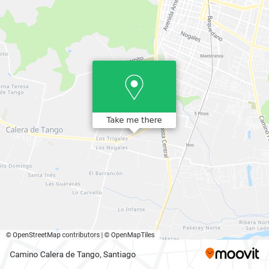 Camino Calera de Tango map