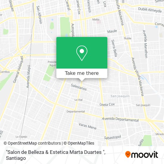 Mapa de "Salon de Belleza & Estetica Marta Duartes "