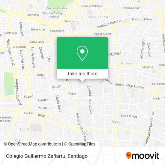 Colegio Guillermo Zañartu map