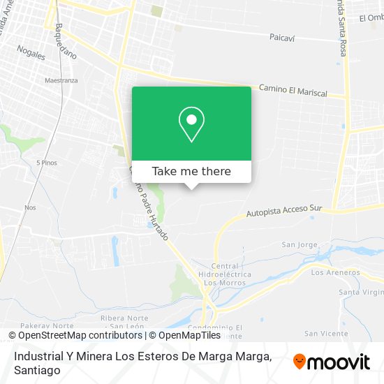 Mapa de Industrial Y Minera Los Esteros De Marga Marga