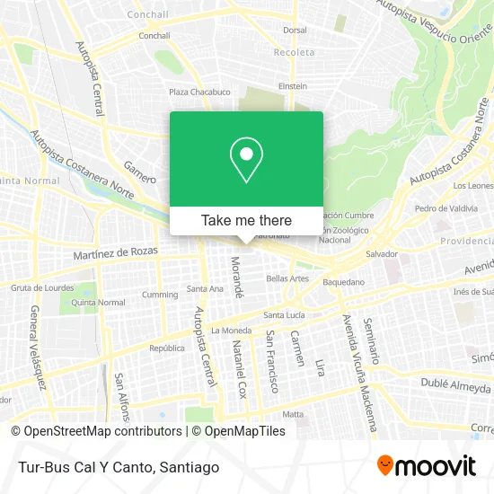 Tur-Bus Cal Y Canto map