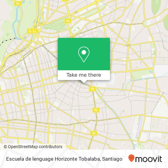 Escuela de lenguage Horizonte Tobalaba map