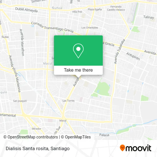 Dialisis Santa rosita map