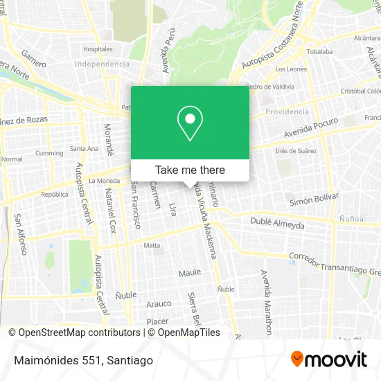 Maimónides 551 map