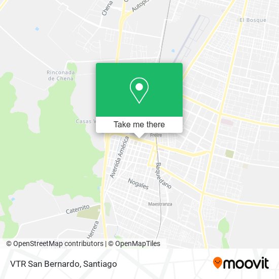 VTR San Bernardo map