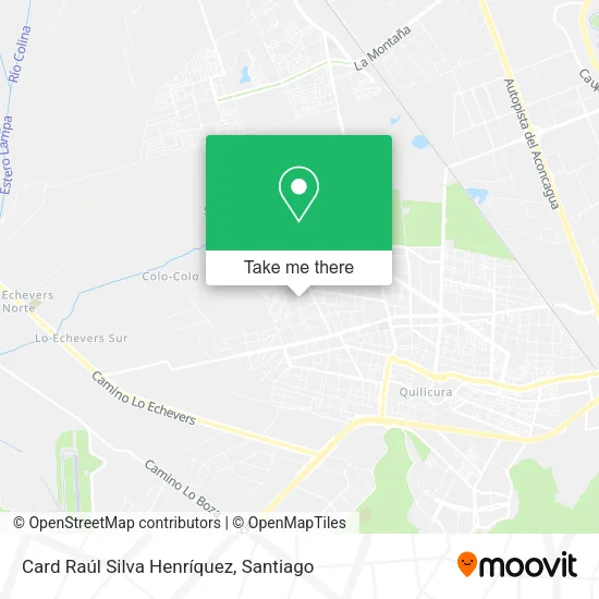 Card Raúl Silva Henríquez map