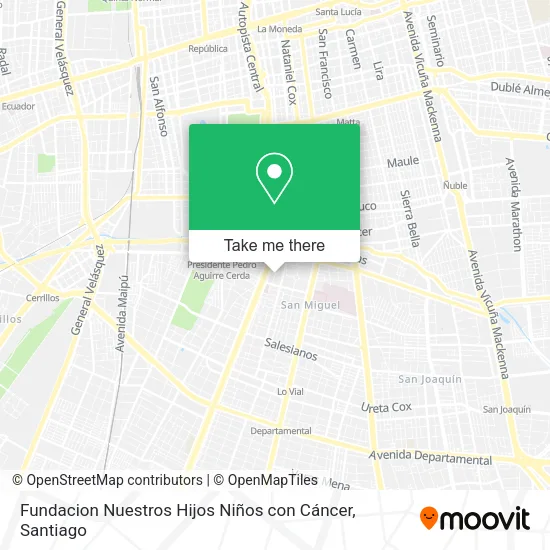Fundacion Nuestros Hijos Niños con Cáncer map