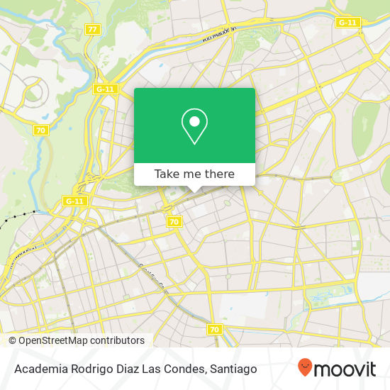 Academia Rodrigo Diaz Las Condes map