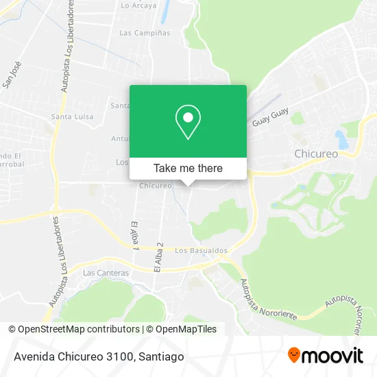 Avenida Chicureo 3100 map