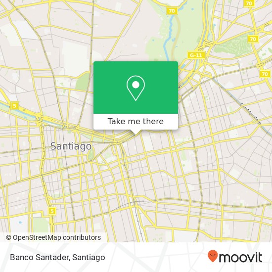Banco Santader map