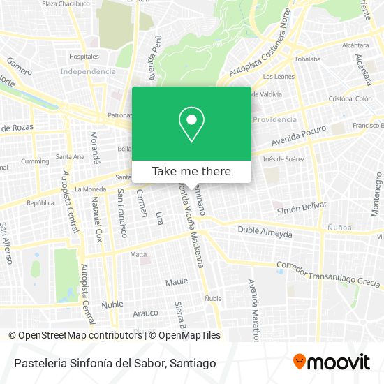 Pasteleria Sinfonía del Sabor map