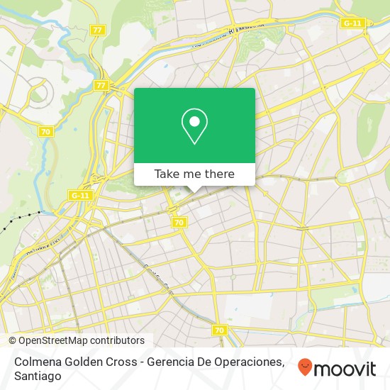 Colmena Golden Cross - Gerencia De Operaciones map