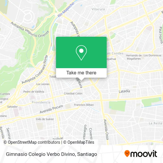 Gimnasio Colegio Verbo Divino map