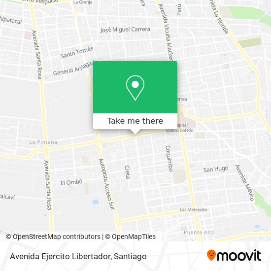 Avenida Ejercito Libertador map