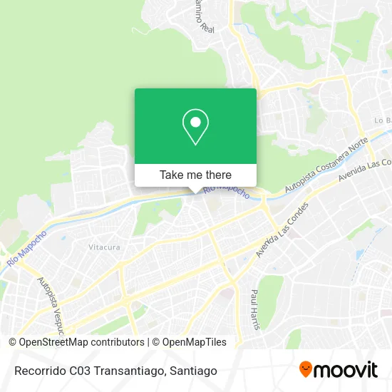 Recorrido C03 Transantiago map