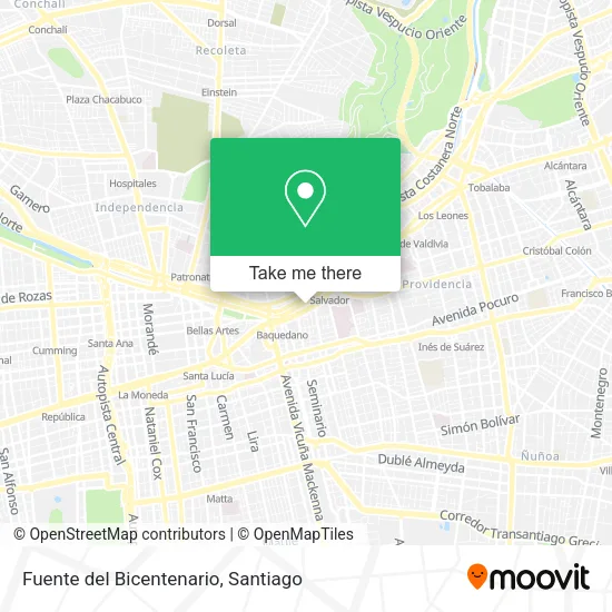 Mapa de Fuente del Bicentenario