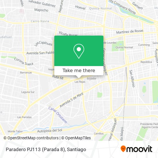 Paradero PJ113 (Parada 8) map