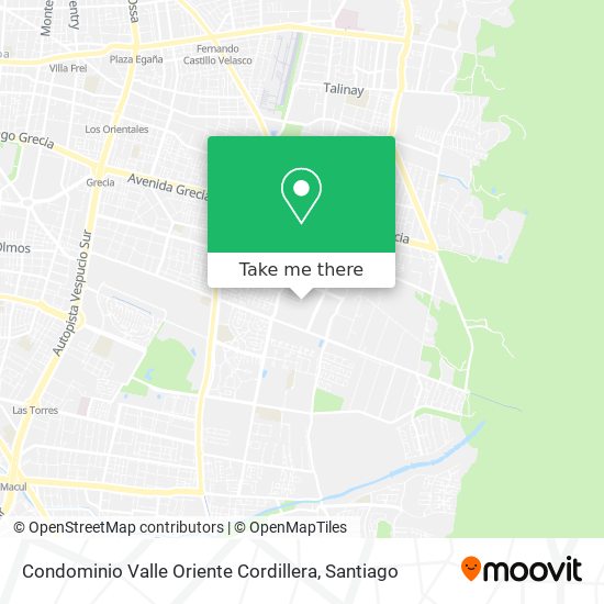 Mapa de Condominio Valle Oriente Cordillera