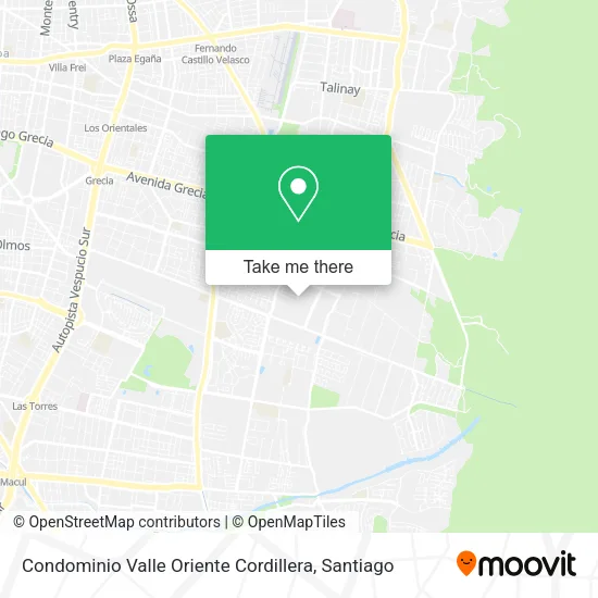 Condominio Valle Oriente Cordillera map