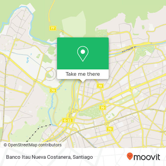 Banco Itau Nueva Costanera map