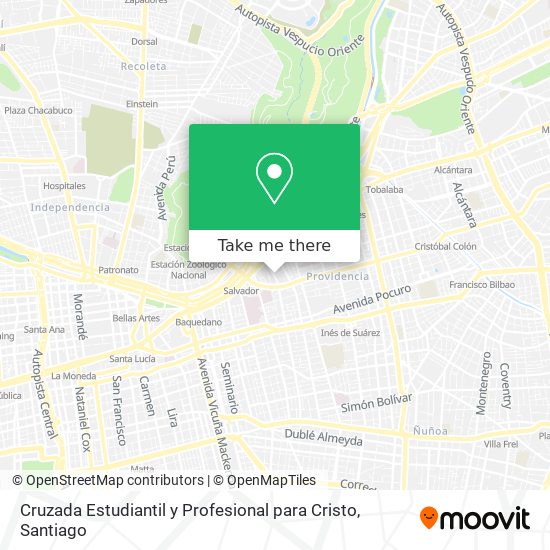 Cruzada Estudiantil y Profesional para Cristo map