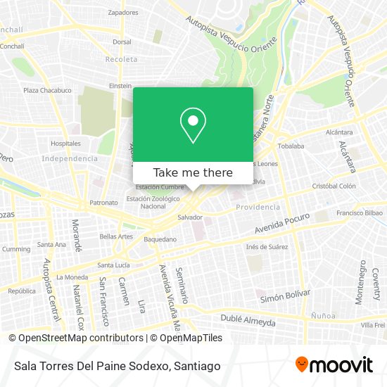Sala Torres Del Paine Sodexo map