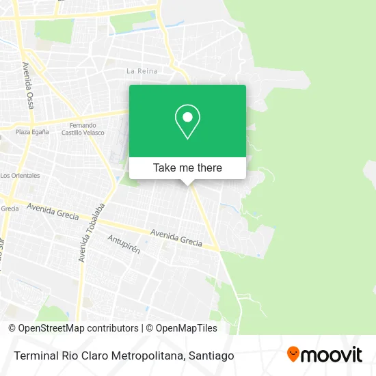 Terminal Rio Claro Metropolitana map