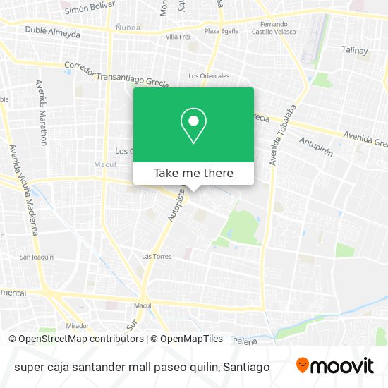 super caja santander mall paseo quilin map