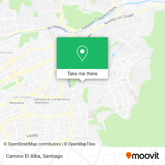Camino El Alba map