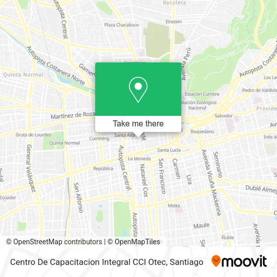 Centro De Capacitacion Integral CCI Otec map