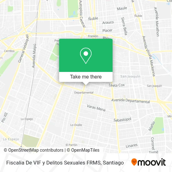 Fiscalia De VIF y Delitos Sexuales FRMS map
