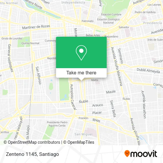 Zenteno 1145 map