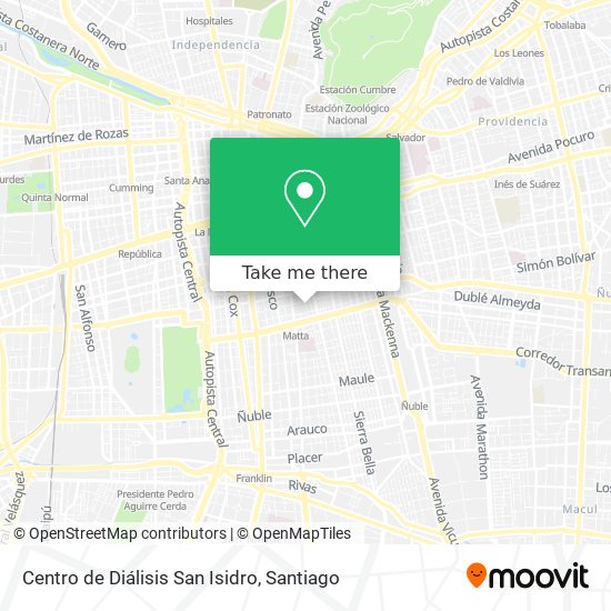 Centro de Diálisis San Isidro map