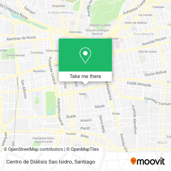 Centro de Diálisis San Isidro map
