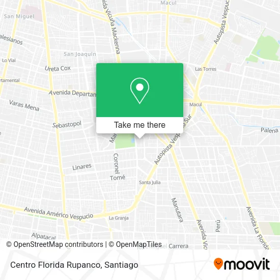 Centro Florida Rupanco map
