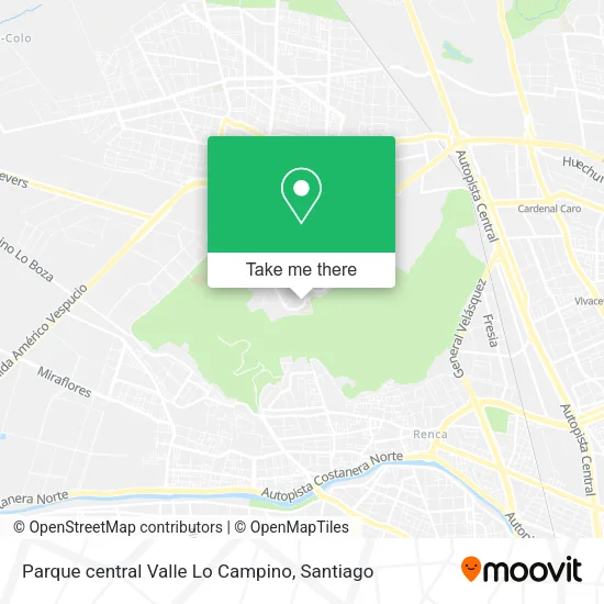 Parque central Valle Lo Campino map
