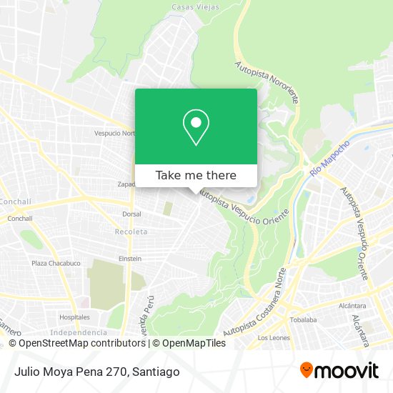 Julio Moya Pena 270 map