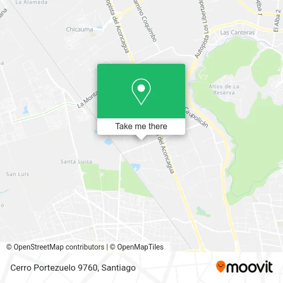Cerro Portezuelo 9760 map