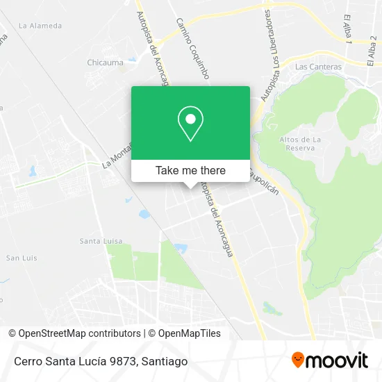 Cerro Santa Lucía 9873 map