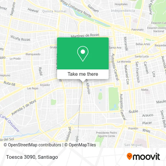 Toesca 3090 map