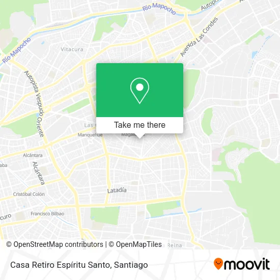 Casa Retiro Espíritu Santo map