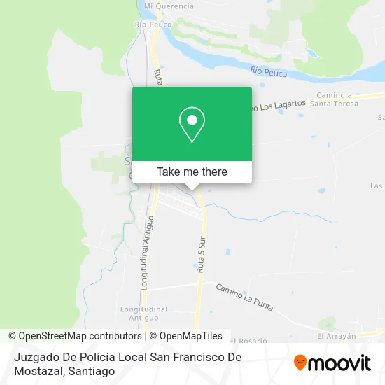 Juzgado De Policía Local San Francisco De Mostazal map