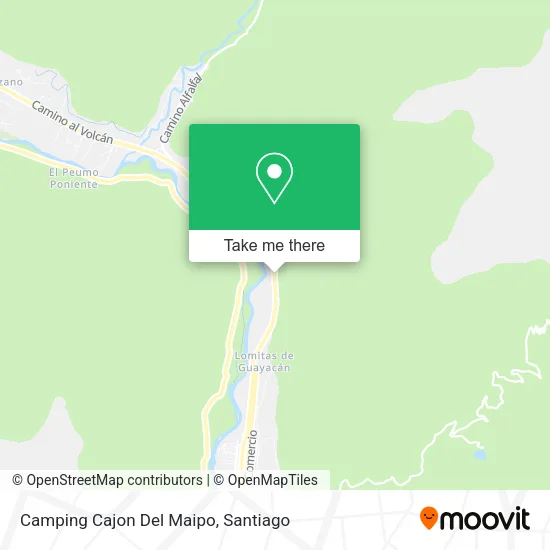 Camping Cajon Del Maipo map