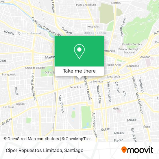 Mapa de Ciper Repuestos Limitada